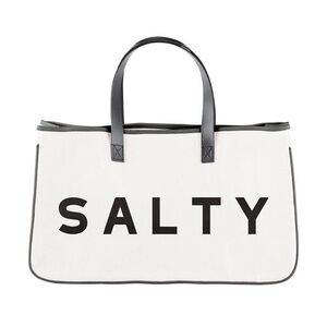 Salty Canvas Beach Tote Bag Coastal Market Shopper
